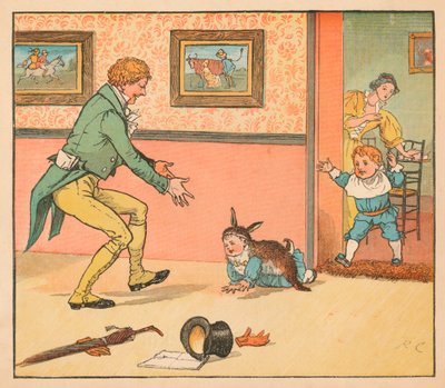 ... uma pele de coelho Para embrulhar o Baby Bunting, c1880. de Randolph Caldecott
