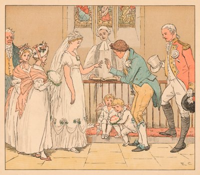 ... e ela imprudentemente se casou com o Barber, c1885, 1934. de Randolph Caldecott