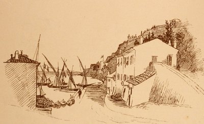 vila de pescadores francesa local no sul da França c1884 de Randolph Caldecott