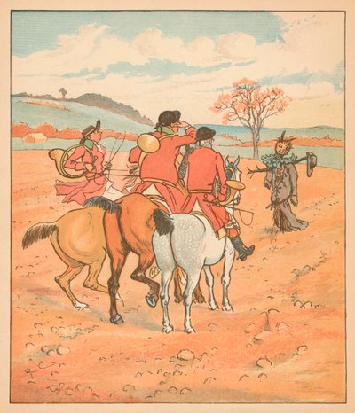 ... a primeira coisa que eles encontraram, era um bicho papão, em um campo ..., 1880. de Randolph Caldecott