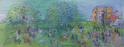 Ascot, c.1930 (óleo sobre tela) de Raoul Dufy