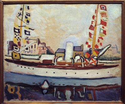 Barco de baluarte, século XX (óleo sobre tela) de Raoul Dufy