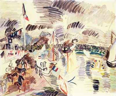 Caudebec, c.1913 (guache sobre papel) de Raoul Dufy