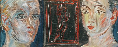 Cabeças de duas mulheres (óleo sobre tela) de Raoul Dufy