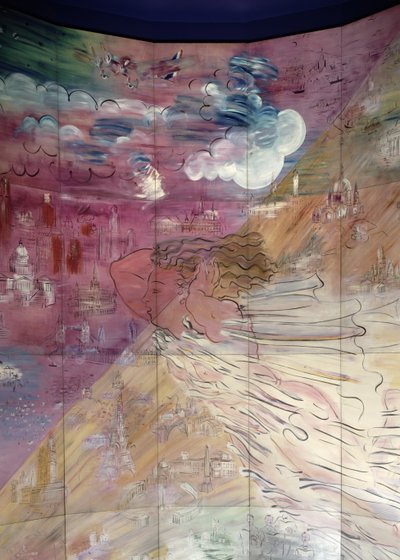 La Fee Electricite, pormenor do lado esquerdo de Raoul Dufy