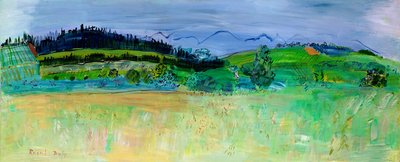 Paisagem dos Pirinéus Orientais, a partir da Route du Boulou de Raoul Dufy