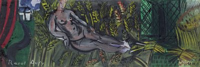 Ninfa deitada no trigo (óleo sobre tela) de Raoul Dufy