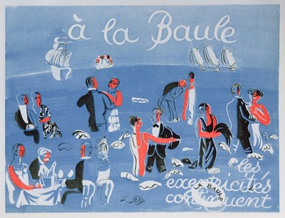 Cartaz publicitário da estância balnear de La Baule de Raoul Dufy