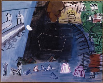 A Carga Negra (óleo sobre tela, século XX) de Raoul Dufy
