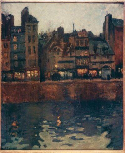 O porto do Havre ao anoitecer de Raoul Dufy