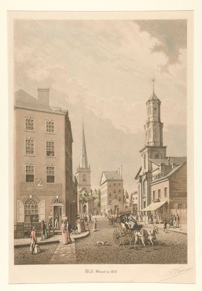 Wall Street em 1820 de Raoul Varin