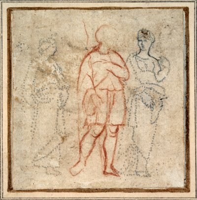 Aeneas escoltado por Dido, estudo para a cena da fronteira (3º compartimento à esquerda) do 