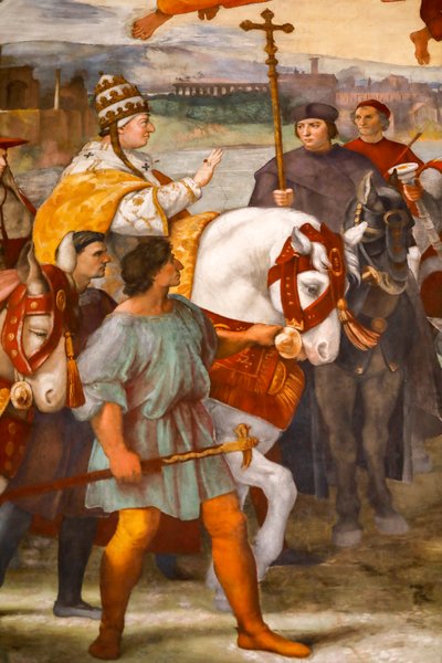 Encontro entre São Leão Magno e Átila. 1511-1514 (fresco) de Raphael