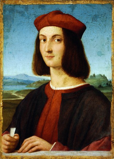Retrato de Pietro Bembo (1470-1547) - pintura de Rafael (Raffaello Sanzio de Raphael