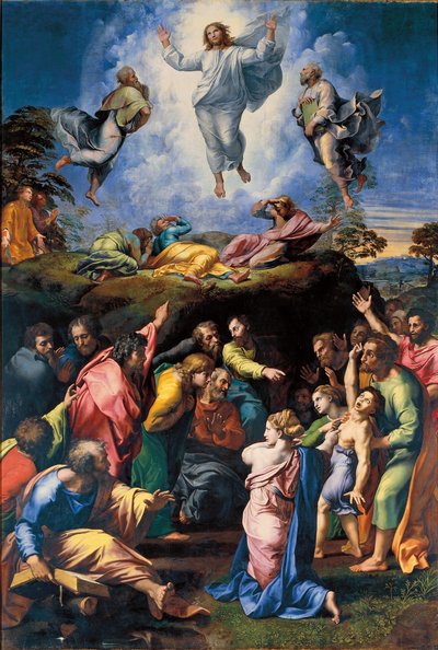 A Transfiguração, c.1519-20 (óleo sobre painel) de Raphael