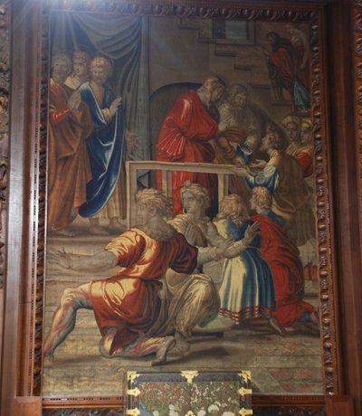 A morte de Ananias, oficina de Mortlake de after Raphael