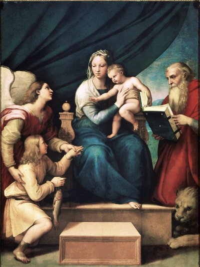 Madonna of the Fish (óleo a bordo, c.1513) de Raphael