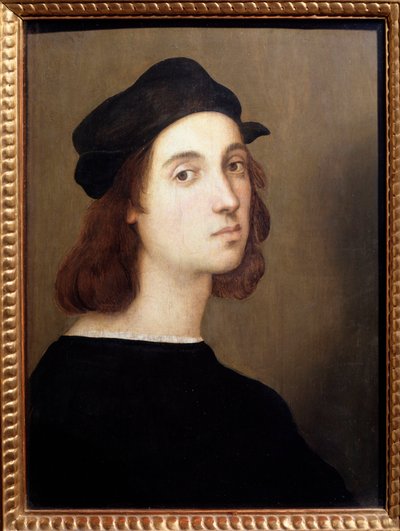 Auto-Retrato - óleo sobre madeira, c.1504-1506 de Raphael