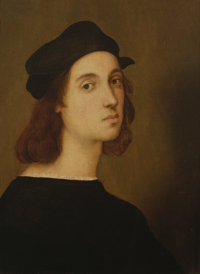 Auto-retrato (óleo no painel) de Raphael