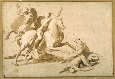 Estudo para uma cena de batalha de Raphael