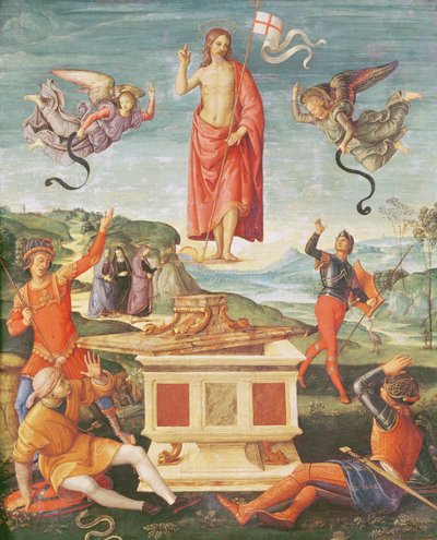 A Ressurreição de Cristo, c.1502 (óleo sobre painel) de Raphael