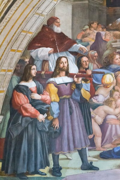 Die Vertreibung des Heliodor aus dem Tempel, Raum des Heliodor (Detail) von Raphael (1483-1520)