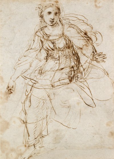 Figura alegórica da teologia, início do século 16 de Raphael