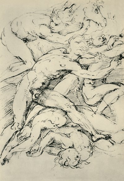 Cena de batalha, início do século XVI, 1943. de Raffaello Sanzio Raphael