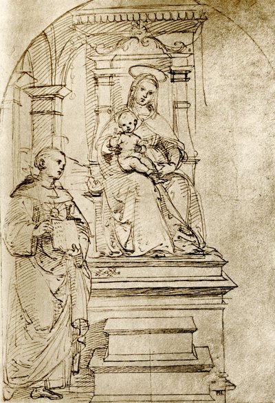 Madonna Enthroned de Raffaello Sanzio Raphael