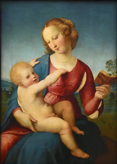 Alemão:  Maria com o Menino / Madonna Colonna Colonna Madonna de Raphael