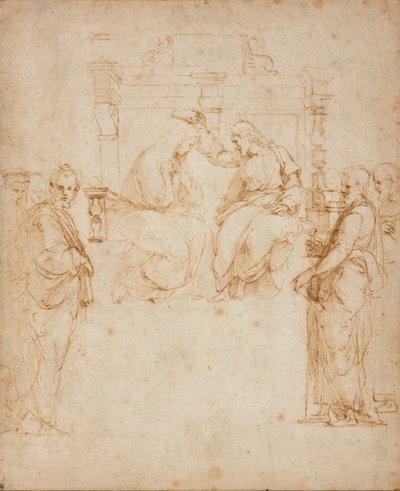 A Coroação da Virgem, início do século XVI de Raphael