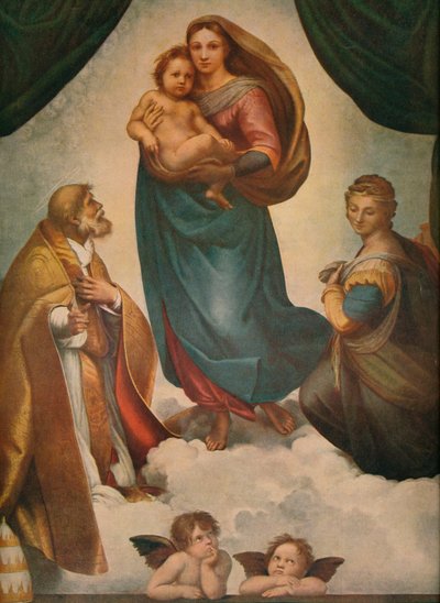 A Madona Sistina, 1512, 1911 de Raffaello Sanzio Raphael