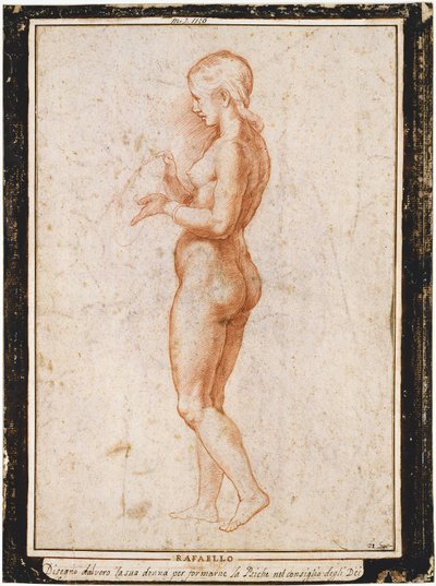 Figura feminina jovem de perfil, ca 1517. de Raphael