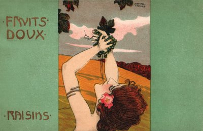 Uvas, c.1900 (ilustração) de Raphael Kirchner