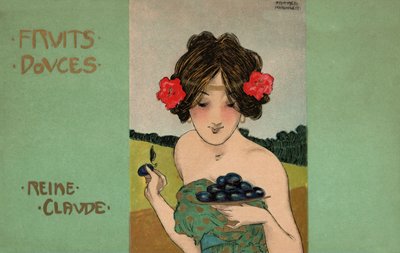 Greengages, c.1900 (ilustração) de Raphael Kirchner