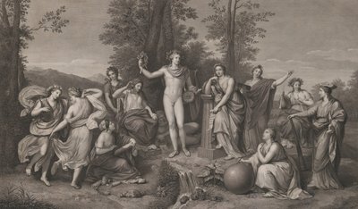 Apolo e as Musas no Parnaso, 1784., 1784. de Raphael Morghen