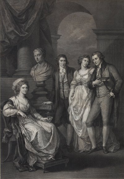 Retrato de família de Catherine Petrovna Baryatinskaya 1750-1811, née Princesa de Holstein-Beck, 1793 de Raphael Morghen