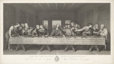 A última ceia de Raphael Morghen