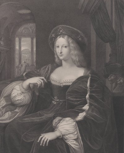 Retrato de Dona Isabel de Requesens y Enrìques de Cardona-Anglesola anteriormente identificado ..., 1821 de Raphael Morghen