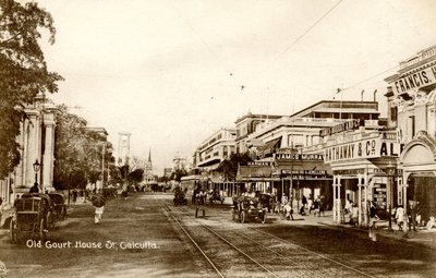 Antigo Tribunal St. Calcutta, c.1900-20 (foto sépia) de Raphael Tuck and Sons