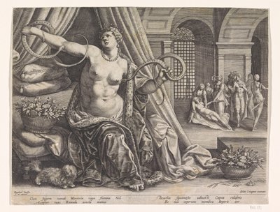 Suicídio de Cleópatra de Raphaël Sadeler (I)