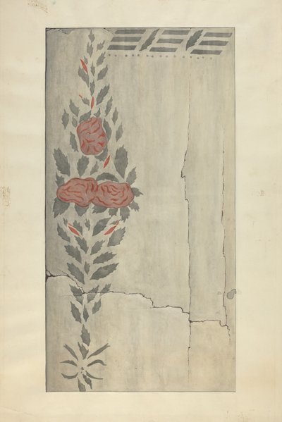 Seção de estêncil de parede de, c. 1937. de Ray Holden