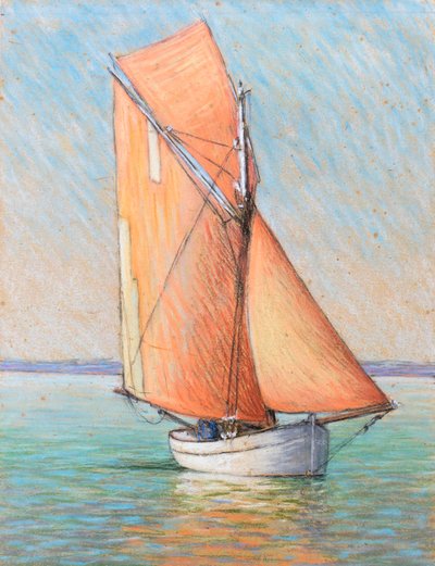 Filadière no estuário do Gironde (pastel sobre papel) de Raymond Bonnefon