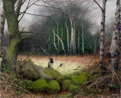 Uma manhã no fim do inverno, 2002 (óleo sobre cartão) de Raymond Booth