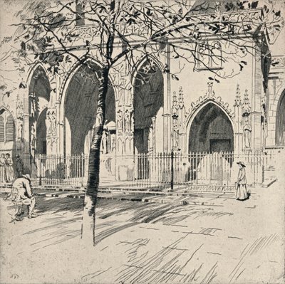 Fachada da Igreja de St Germain-lAuxerrois, 1915 de Raymond Ray-Jones