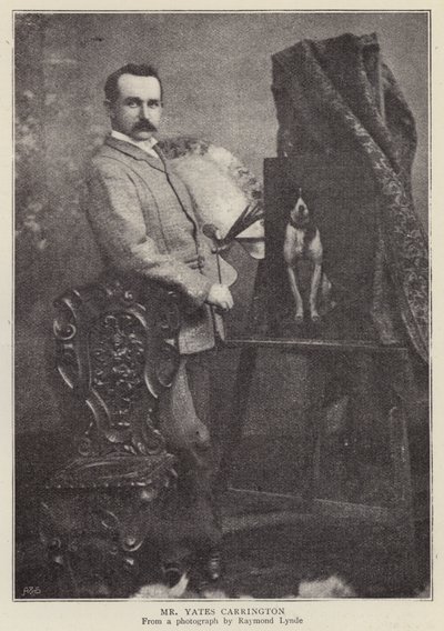 James Yates Carrington, artista inglês (foto a p/b) de Raymonde Lynde