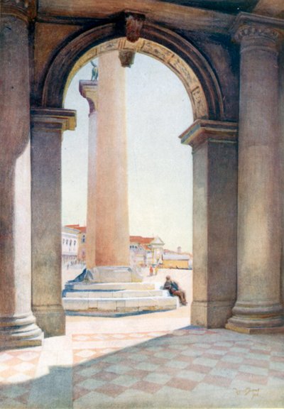 Riva Degli Schiavoni (litografia a cores) de Reginald Barratt