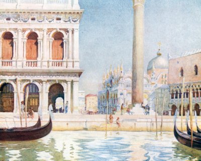 A Biblioteca, Piazzetta (litografia a cores) de Reginald Barratt