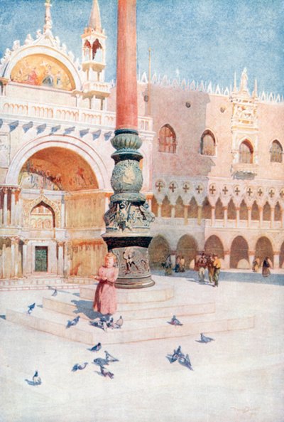 A Sombra do Campanário (litografia a cores) de Reginald Barratt