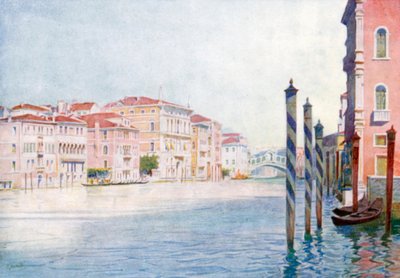 Vista do Grande Canal a partir de San Angelo (litografia a cores) de Reginald Barratt